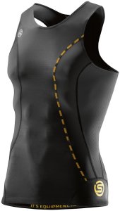 Skins Herren Laufshirt DNAmic Sleeveless Top Schwarz - DA99050039001