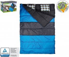 Happy People 2-Personen-Steppdeckenschlafsack (Herren bis 5°C / max. Liegelänge 220cm / Gewicht 0.99kg)
