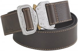 AustriAlpin Ledergürtel Cobra® 38 braun Alu poliert Gr. XS (80 cm)