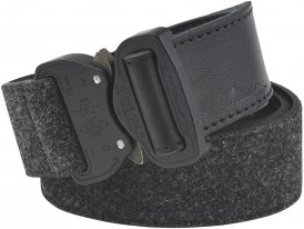 AustriAlpin Ledergürtel Loden Belt Cobra® 38 Alu eloxiert grau/mattschwarz Gr. XL (120 cm)