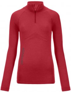 Ortovox Merino 230 Competition Long Sleeve Zip Neck Woman hot coral Gr. M