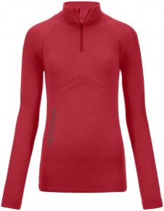 Ortovox Merino 230 Competition Long Sleeve Zip Neck Woman hot coral Gr. S