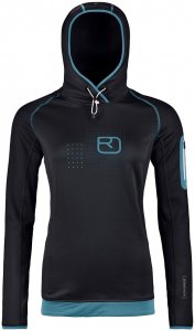 Ortovox Merino Fleece Logo Hoody Woman black raven Gr. XS