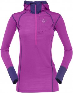 NORRÖNA Super Hoodie - Funktionsunterwäsche für Damen - Lila - L