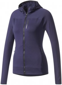 adidas Performance Damen Laufjacke "Terrex TraceRocker Hooded Fleece", blau, Gr. 40