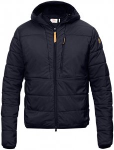 FJÄLL RÄVEN Herren Isolationsjacke / Thermojacke mit Kapuze Keb Padded Hoodie, nachtblau, Gr. L