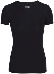 Icebreaker Damen Funktionsshirt / Unterhemd Oasis S/S Crewe, schwarz, Gr. XS