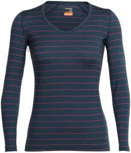 Icebreaker Damen Outdoor-Shirt / Langarmshirt "Oasis Long Sleeve V", jade, Gr. XS