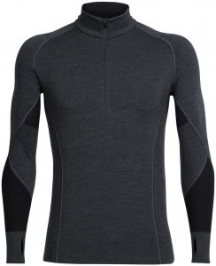 Icebreaker Herren Shirt "BodyfitZONE Winter Zone Long Sleeve Half Zip" Langarm, anthrazit mel., Gr.
