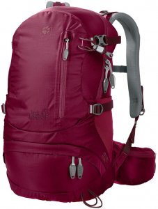 Jack Wolfskin Damen Tagesrucksack / Wanderrucksack "ACS Hike 22 Women Pack", wine, Gr. 22