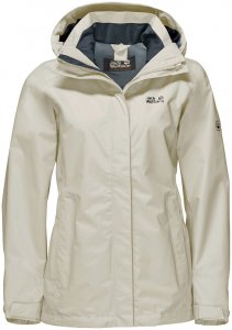 Jack Wolfskin Damen Wanderjacke / Trekkingjacke "Seven Lakes Jacket", ecru, Gr. XS