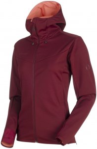Mammut Damen Softshelljacke "Ultimate V SO Hooded", bordeaux, Gr. L