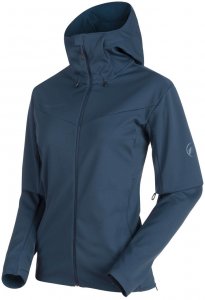 Mammut Damen Softshelljacke "Ultimate V SO Hooded", dunkelblau, Gr. L