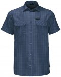 Jack Wolfskin Herren Wanderhemd "Thompson Shirt Men" Kurzarm, dunkelblau, Gr. L