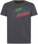 La Sportiva Herren T-Shirt STRIPE EVO T-SHIRT M, dunkelgrau, Gr. L