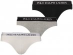 Polo Ralph Lauren Herren Slips STRETCH COTTON THREE LOW RISE BRIEFS, weiß/silbe
