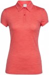 Icebreaker Women Sphere SS Polo poppy red heather/XS