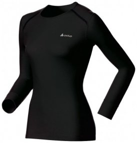 Damen Shirt l/s crew neck WARM , Odlo , M