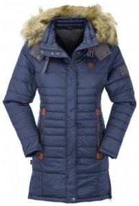 Damen Steppmantel Waging Fur metallic , Maul Sport , 36