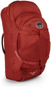 Osprey Farpoint 55 - Reiserucksack mit abnehmbarem Daypack - jasper red- Gr.M/L - 55 Liter