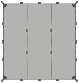 Tatonka Tarp 1 Simple - 425x445cm - Zeltplane - 425x445cm - grün