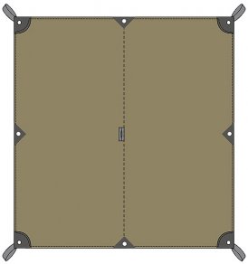 Tatonka Tarp 2 TC - 285x300cm - Zeltplane aus Polycotton - cocoon beige - 285x300cm
