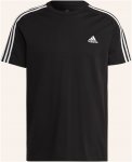 Adidas T-Shirt Essentials Single Jersey 3-Stripes schwarz
