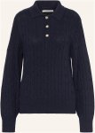 Barbour Strick-Poloshirt Evie blau