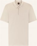Boss Piqué-Poloshirt Passerzip beige