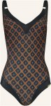 Charmline Shape-Badeanzug Tobacco Fields schwarz