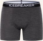 Icebreaker Funktionswäsche-Boxershorts Anatomica Aus Merinowolle grau