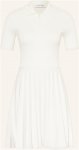 Lacoste Strickkleid Mit Plissees weiss