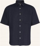 Marc O'polo Kurzarm-Hemd Regular Fit Aus Leinen blau