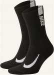 Nike 2er-Pack Laufsocken Multiplier schwarz