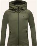 Peak Performance Jr Rider Essentials Midlayer Zip Hood Fleecejacke gruen