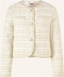 Rich & Royal Tweed-Jacke Mit Glitzergarn weiss