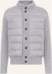 Strokesman's Strickjacke Im Materialmix grau