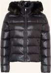 Tommy Hilfiger Daunenjacke Gloss Down Tyra Mit Kunstpelz schwarz