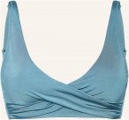 Watercult Bralette-Bikini-Top Shimmering Solids blau