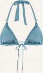 Watercult Triangel-Bikini-Top Shimmering Solids blau