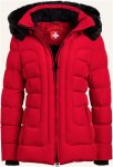 Wellensteyn Steppjacke Belvitesse Medium Mit Abnehmbarem Kunstfell rot