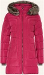 Wellensteyn Steppmantel Astoria Long Mit Abnehmbarer Kapuze Und Kunstfell pink