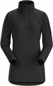 Arc'teryx Rho LT Zip Neck Frauen Gr. S - Funktionsunterwäsche - schwarz