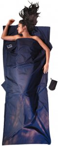 Cocoon Inlett Ägyptische Baumwolle - Schlafsack Inlett - Gr. 240x90x56cm - blau / blau|lila
