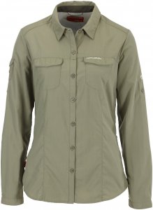 Craghoppers NosiLife Adventure L/S Shirt Frauen Gr. 12 - Outdoor Bluse - oliv-dunkelgrün