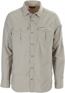 Craghoppers NosiLife Adventure L/S Shirt Männer Gr. M - Outdoor Hemd - beige-sand