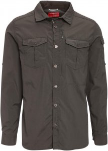 Craghoppers NosiLife Adventure L/S Shirt Männer Gr. XXL - Outdoor Hemd - schwarz|grau