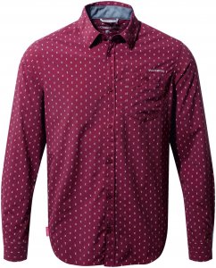 Craghoppers NosiLife Todd L/S Shirt Männer Gr. S - Mückenschutz Kleidung - rotbraun