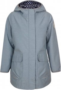 Elkline Tröpfchen Kinder Gr. 116/122 - Regenjacke - grau|blau
