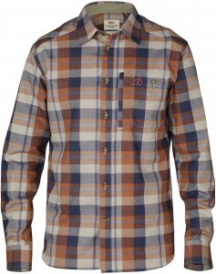 Fjällräven Fjällglim Shirt Männer Gr. M - Outdoor Hemd - rotbraun|blau